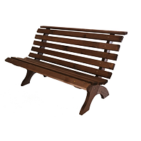 Retro drevená lavica 150 cm - tmavohnedá ROJAPLAST 247150