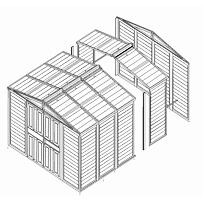 Predlžovací modul pre domček Duramax Titan - dekor dub