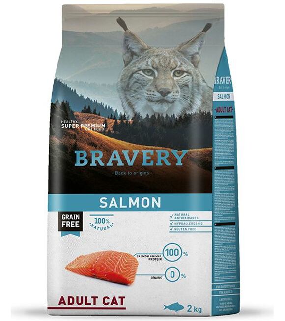 Cat ADULT Krmivo pre mačky 7kg - losos BRAVERY 2100940