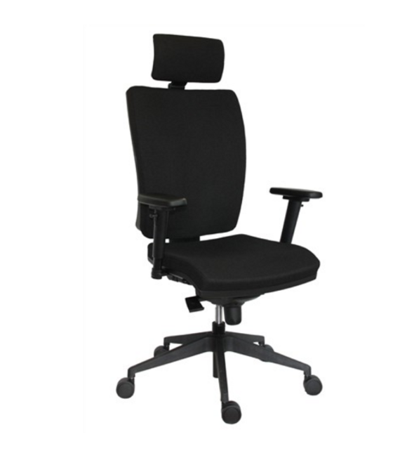Kancelárska pracovná stolička 1580 GALA Plus PDH ECONOMY - čierna