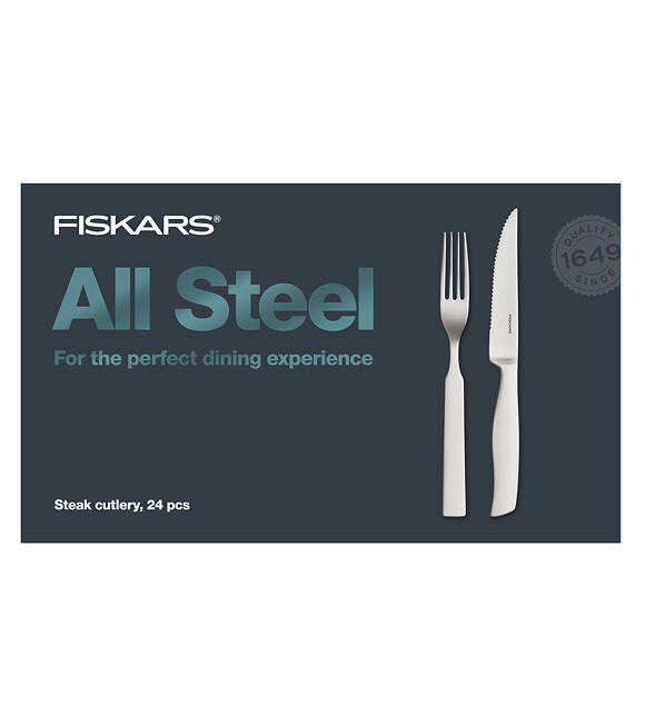 All Steel Súprava steakových príborov 24 ks FISKARS 1027505