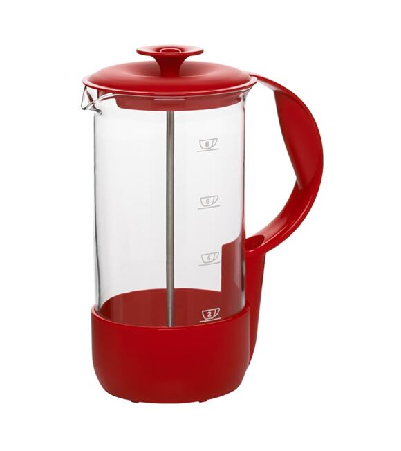 Kanvica z varného skla na sypaný čaj alebo kávu French press Red Neo Emsa 516248