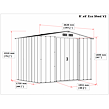 Záhradný domček Duramax TITAN ECO 4,7 m2 + podlahové profily Duramax 61161 + 57102