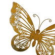 Hrdzavý kovový motýľ na zavesenie 46 x 30 cm Prodex 522070