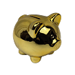 Kasička zlaté prasiatko 15 x 13 cm Prodex P17470